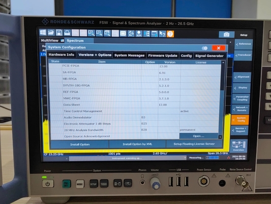 26.5GHz Wideband Spectrum Analyzer Rohde & Schwarz FSW26