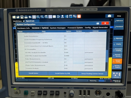 Ultra Wideband Spectrum Analyzer 43 GHz Rohde & Schwarz R&S FSW43