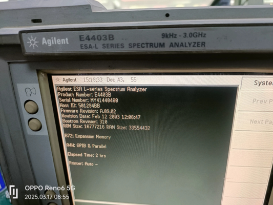 3 GHz Portable ESA-L Spectrum Analyzer RF Spectrum Analyzer Agilent E4403B