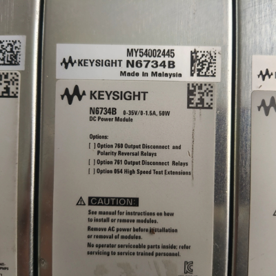 Agilent Keysight N6734B 50 W DC Power Module 35 V / 1.5 A Single Slot Module For N6700/N6705