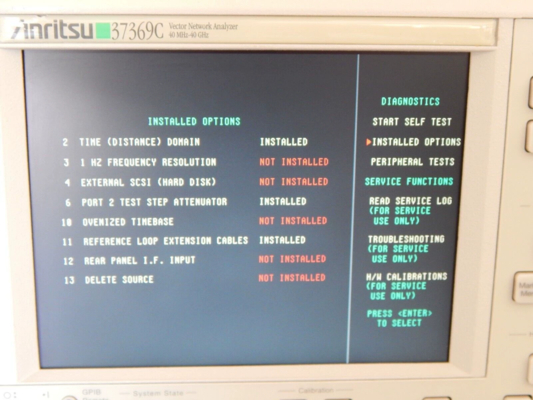 40 MHz–40 GHz Vector Network Analyzer VNA Anritsu 37369C