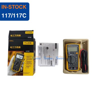 Fluke 117/117C True-RMS Digital Multimeter With VoltAlert , AutoV/LoZ , 6000-Count Backlit Display, CAT III 600V For Electricians