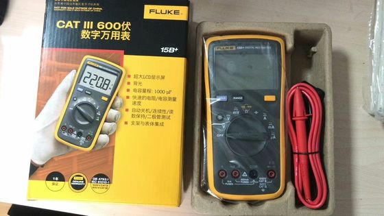 Fluke 15B+ / 15B MAX Digital Multimeter 1000V 10A 4000 6000 Counts Backlit LCD CAT III 600V
